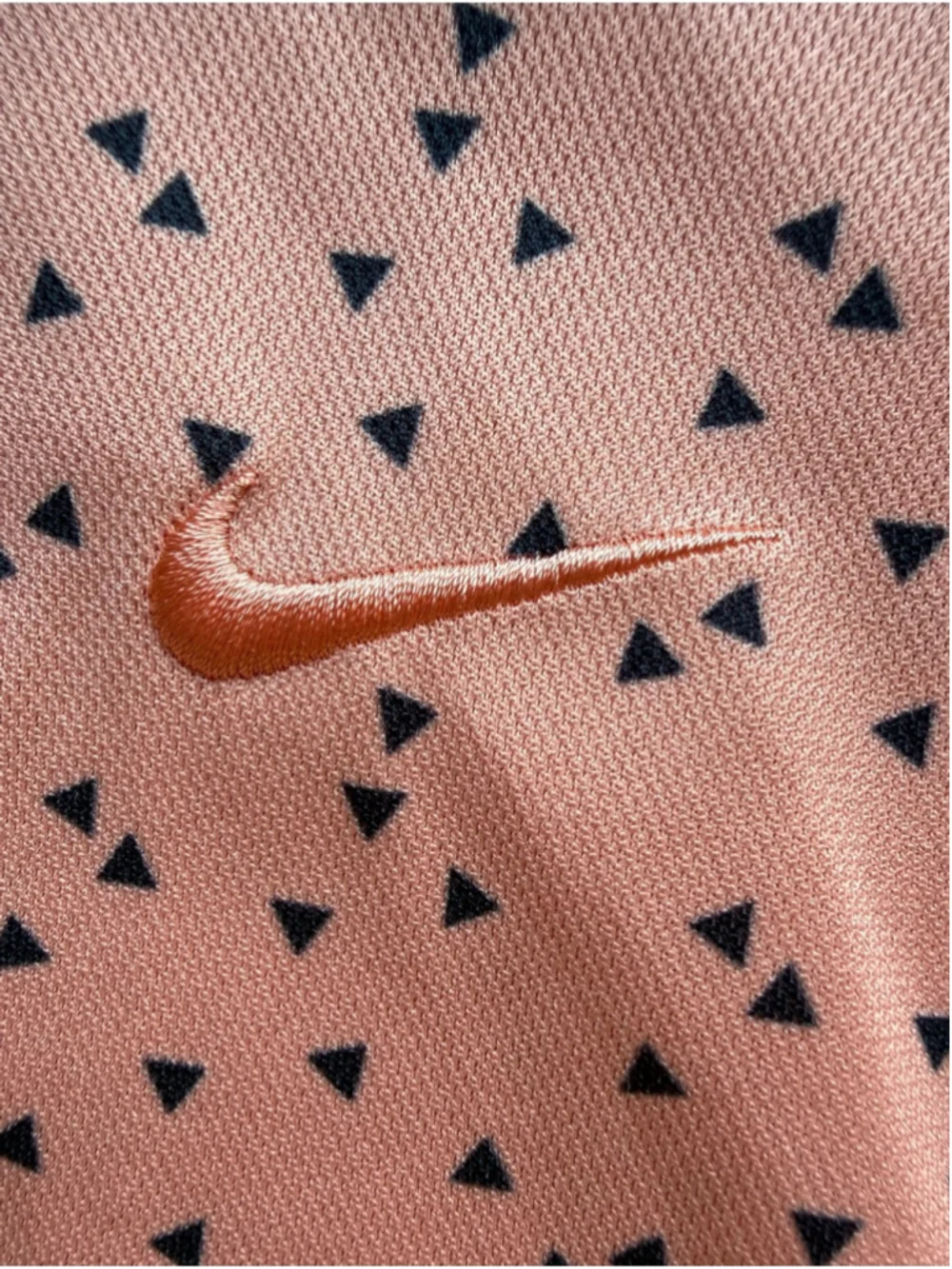 Nike Coral Sleeveless Golf Polo Top with Micro Motif Size S Activewear Tennis